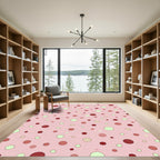 Pink Polka Dot Scatter Rug