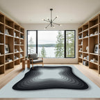 Monochromatic Gradient Layered Organic Rug