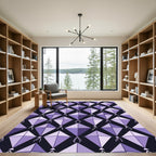 Lavender Geometric Kite Mosaic Rug