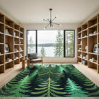 Evergreen Forest Dense Trees Rug