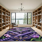 Purple Orchids and Eagles Stairs Rug