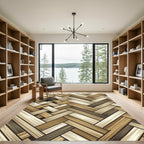 Earthy Tones Woven Herringbone Rug