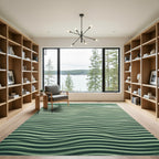 Serene Sage Tidal Wave Ripple Rug