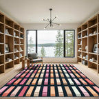 Soft Pastel Graduated Stripe Rug