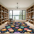 Cute Kawaii Dessert Pastry Confetti Illustration Rug