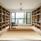Minimalist Earth Tone Striped Area Rug