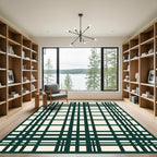 Classic Green Tartan Grid Rug