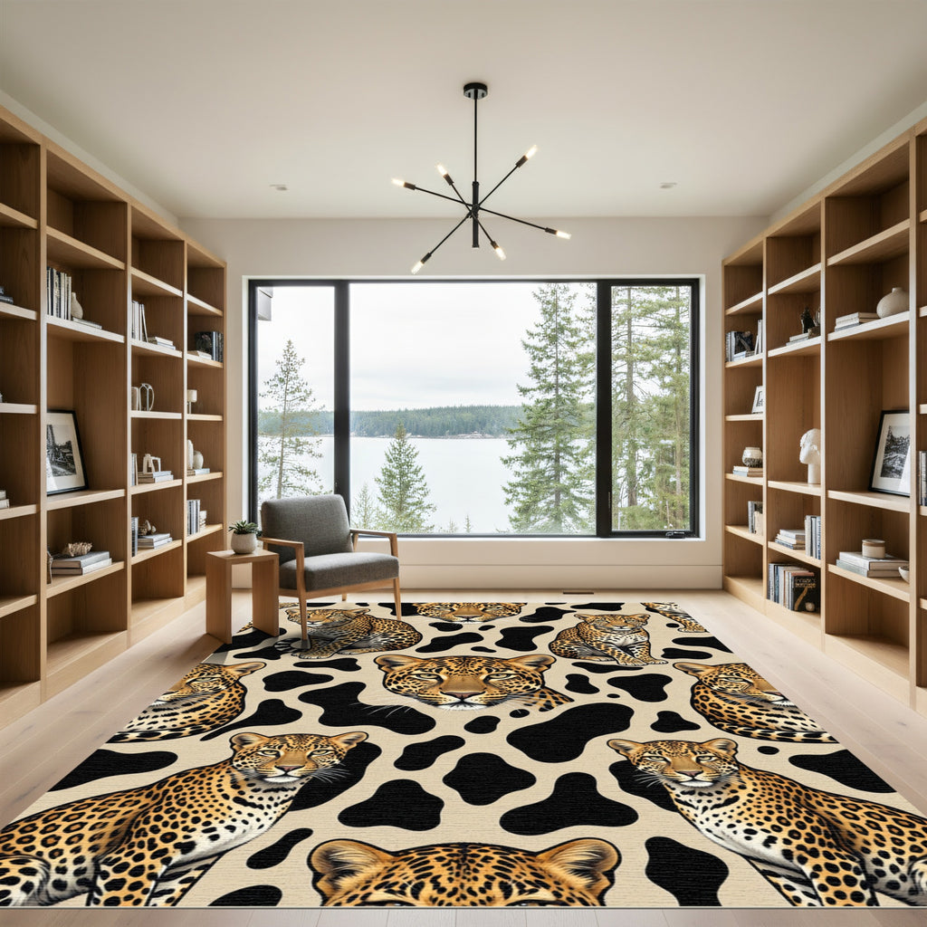 Big Cats Safari Animal Spots Rug