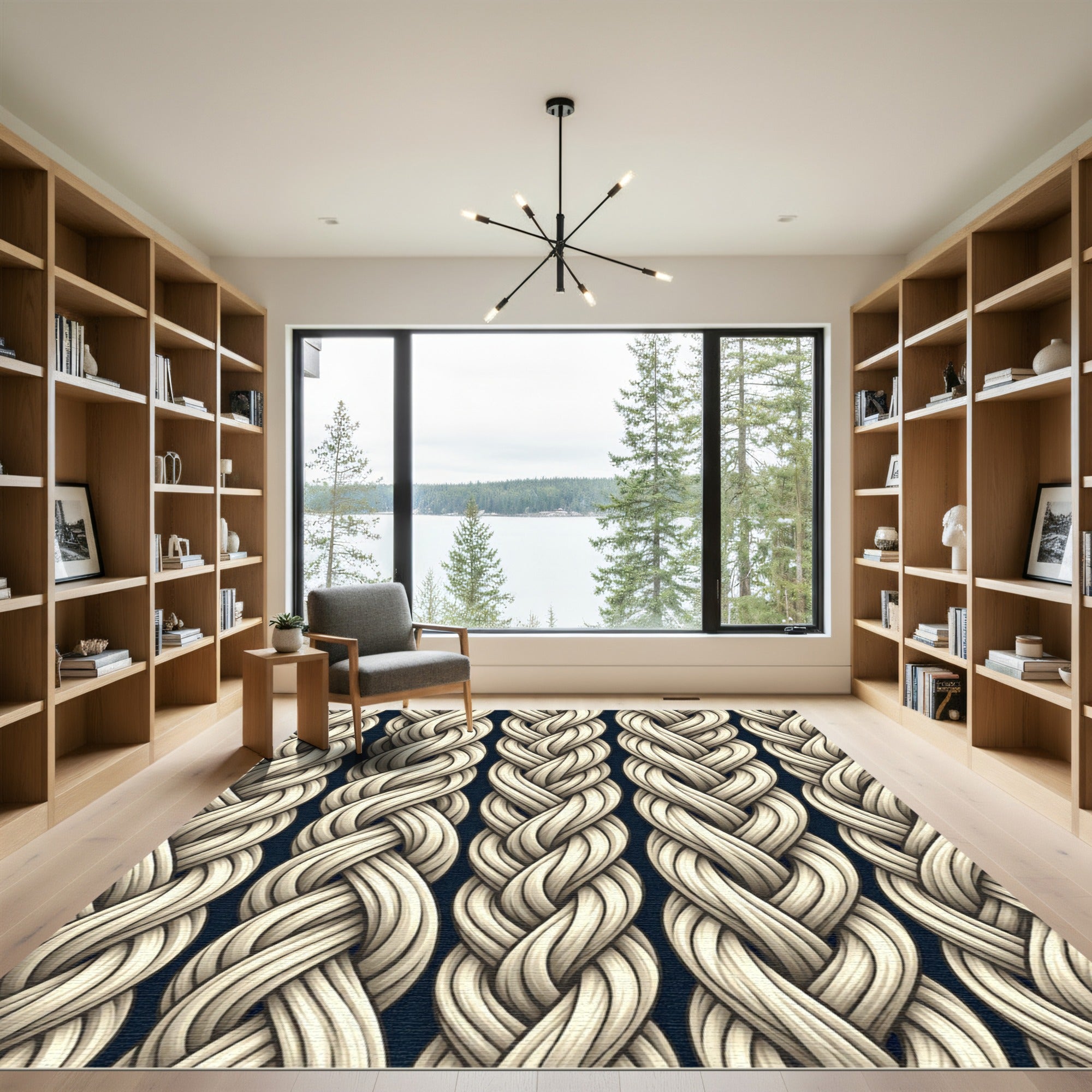 Creamy White Braided Texture Rug