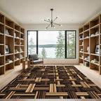 Warm Earth Tone Woven Texture Rug