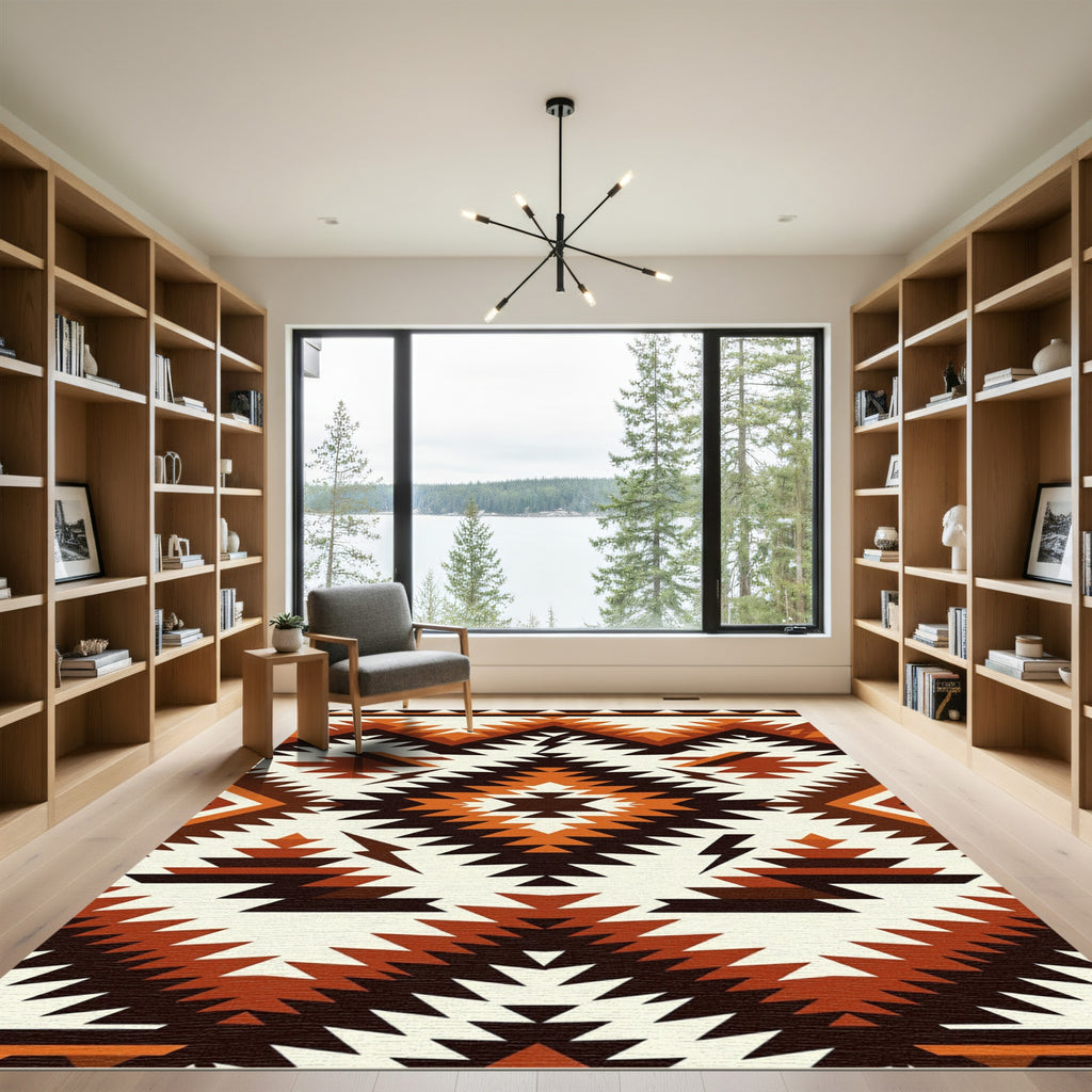 Geometric Southwest Earth Tone Diamond Rug