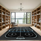 Neon Sports Arena Graphic Rug