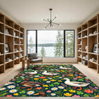 Whimsical Ducks and Meadow Wildflowers Rug