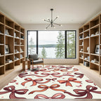 Elegant Dusty Pink Bow Ribbon Illustration Rug