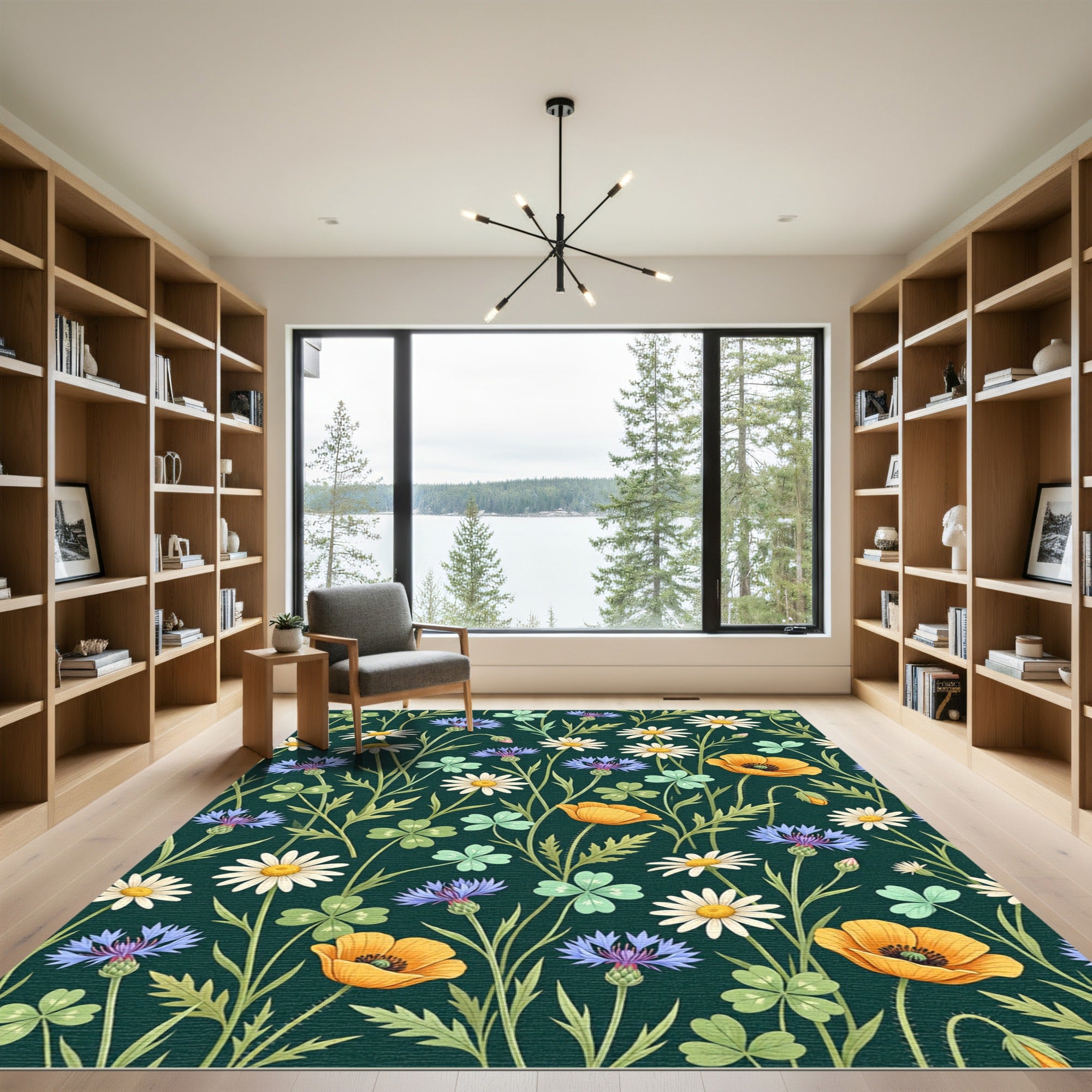 Enchanting Meadow floral composition Rug