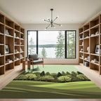 Forest Scene Green Woodland Landscape Rug