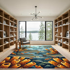 Vibrant Tropical Fish Coral Reef Rug