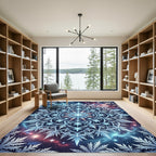 Celestial Frozen Starry Winter Mandala Rug