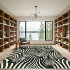 African Equine Stripes Overlay Rug