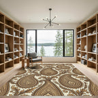 Classic Paisley Butternut Floral Scrolling Rug