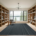 Monochromatic Vertical Stripe Rug