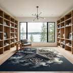 Ornate Silver Filigree Star Rug