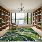 Verdant Palm Frond Canopy Rug