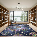 Celestial Crown Nebula Galaxy Night Sky Rug