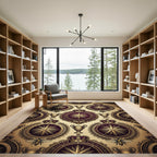 Royal Gold Crowned Medallion Bee Rug