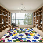 Vibrant Floral Bouquet Arrangement Rug