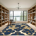 Celestial Navy Gold Nautical Constellation Rug