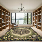 Enchanted Compass with Ivy Foliage Rug