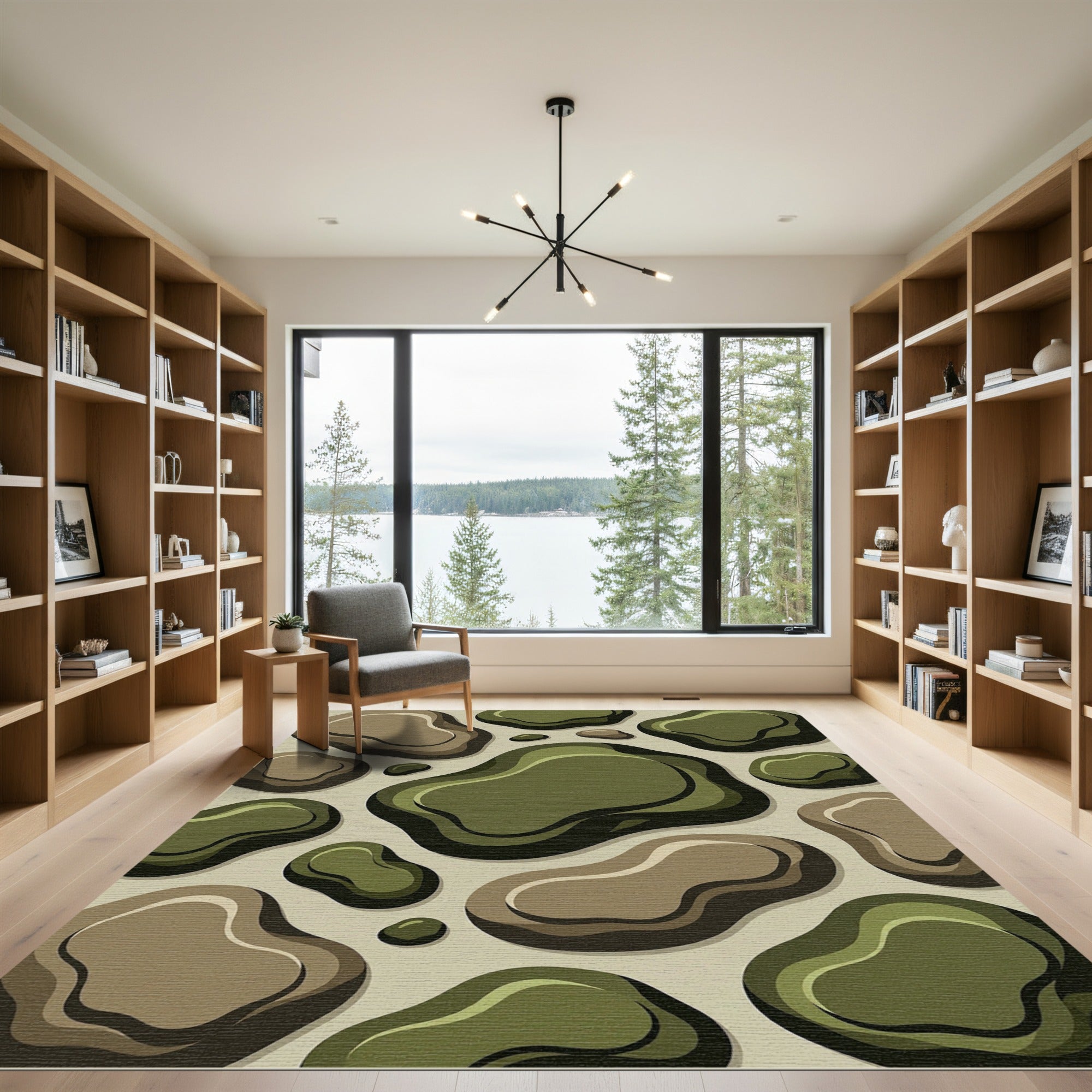 Organic Earthy Tone Organic Pebbles Rug