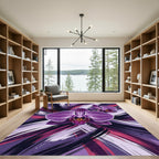 Vibrant Purple Orchid Brushstroke Rug