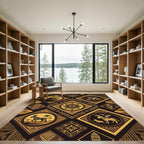 Golden Tribal Animals Diamond Rug