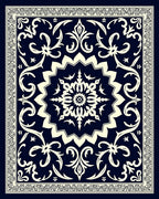 Intricate Floral Mandala Pattern Rug