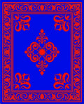 Ornate Paisley Scrollwork Royal Rug