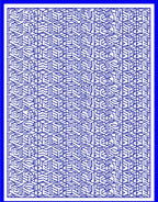 Blue Abstract Geometric Maze Rug