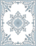 Elegant Floral Mandala Art Nouveau Design Rug
