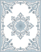 Elegant Floral Mandala Art Nouveau Design Rug