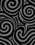 Dynamic Swirls Black Gray Pattern Rug