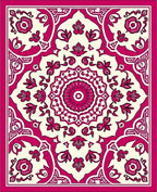 Ornate Mandala Floral Pattern Rug