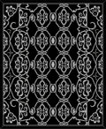 Ornate Black Gray Floral Pattern Rug