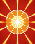 Radiant Sunburst Bursting Graphic Rug