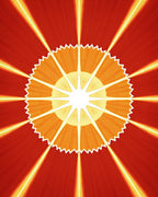 Radiant Sunburst Bursting Graphic Rug