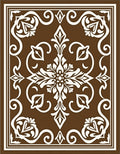 Elegant Floral Scrollwork Pattern Rug