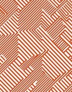 Modern Red White Geometric Pattern Rug