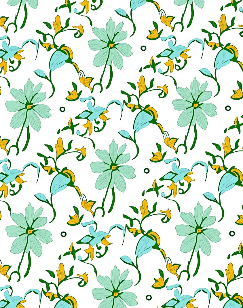 Spring Floral Vine Pattern Rug