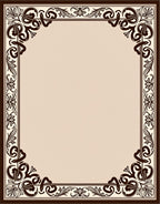 Classic Floral Scroll Scrollwork Design Rug