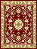 Rich Floral Vine Border Accents Rug